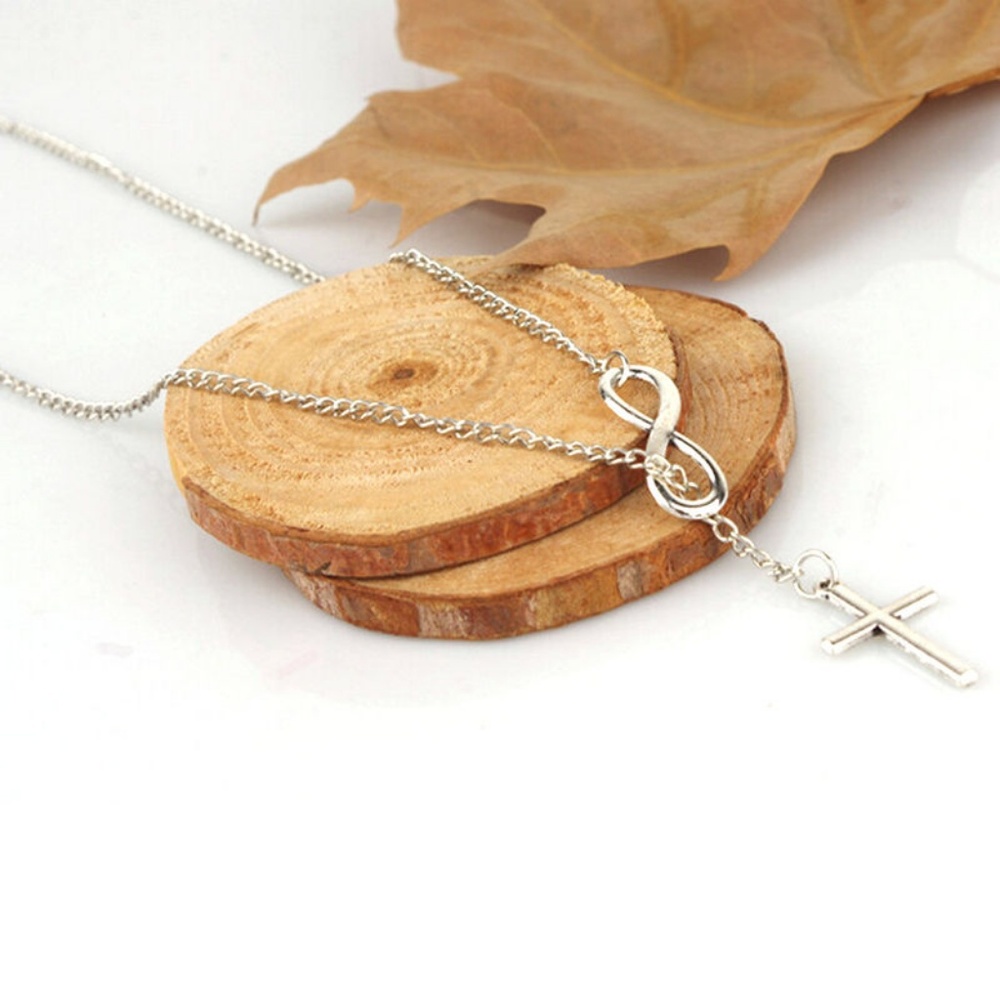 Infinity with Cross Necklace